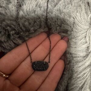 Kendra Scott Black Necklace with black chain